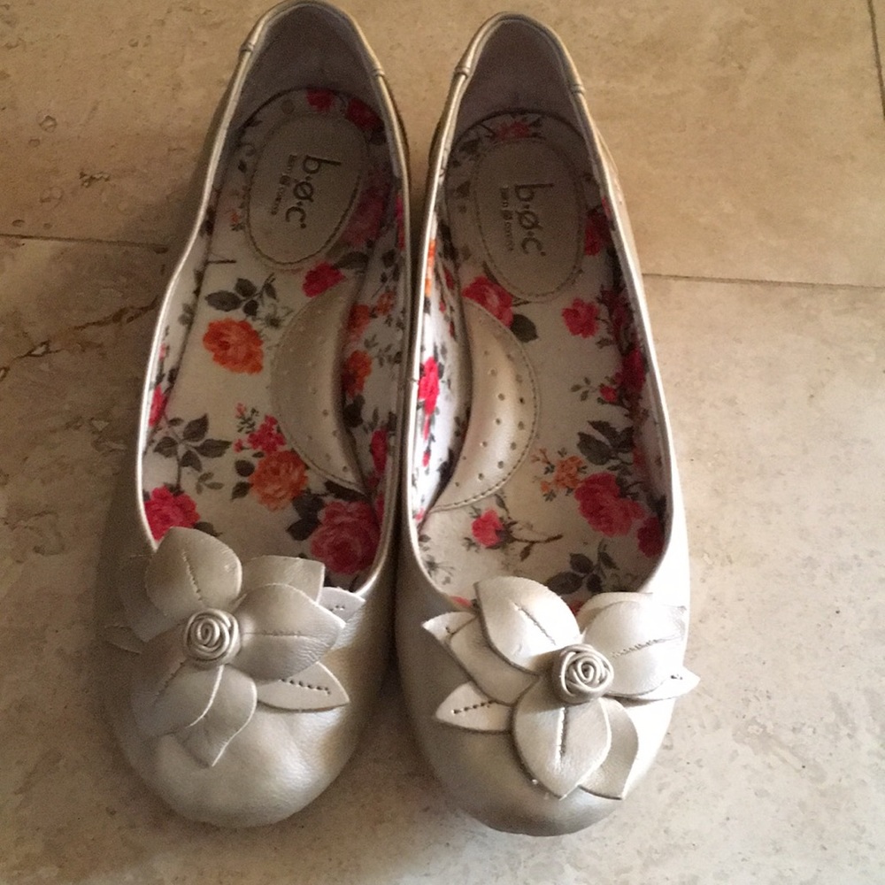 BOC gold ballet flats